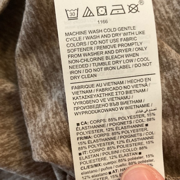 Athleta Brown Long Sleeve Shirt Activewear Women Size Medium - Picture 8 of 11